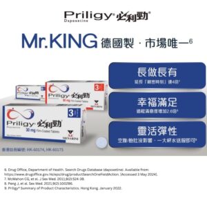 必利勁® Priligy® 30mg 香港現貨正品